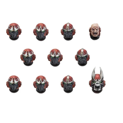 Word Bearers MkVI Heads