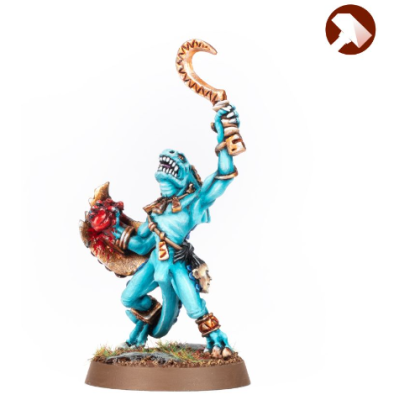 Skink Chief with Scythe and Shield