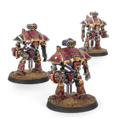 Adeptus Titanicus - Questoris Knights with Thunderstrike Gauntlets and Rocket Pods