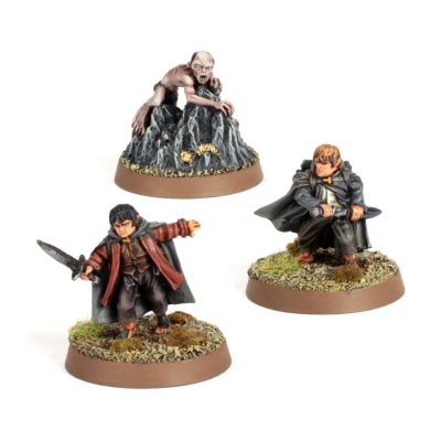 Frodo Baggins™, Samwise Gamgee™ and Gollum™ in Emyn Muil
