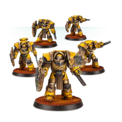 Imperial Fists Cataphractii Terminators with Storm Shields
